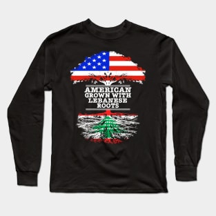 American Grown With Lebanese Roots - Gift for Lebanese With Roots From Lebanon Long Sleeve T-Shirt